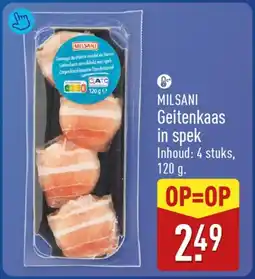 ALDI Milsani geitenkaas in spek aanbieding