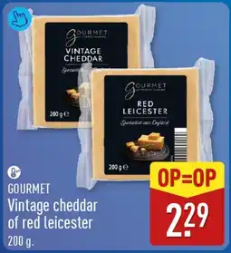 ALDI Gourmet vintage cheddar of red leicester aanbieding
