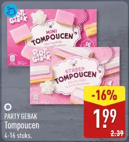 ALDI Party gebak Tompoucen aanbieding