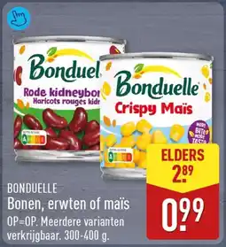 ALDI Bonduelle Bonen, erwten of maïs aanbieding