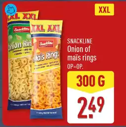ALDI Snackline Onion of maïs rings aanbieding