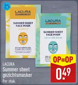 ALDI Lacura summer sheet gezichtsmasker aanbieding