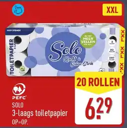 ALDI Solo 3-laags toiletpapier aanbieding