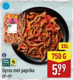 ALDI Gyros met paprika aanbieding