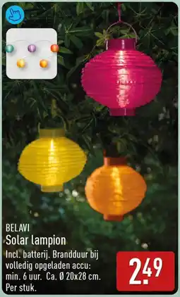 ALDI Belavi Solar lampion aanbieding