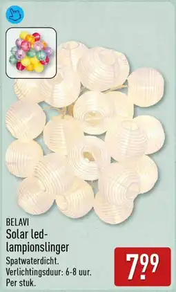 ALDI Belavi solar led- lampionslinger spatwaterdicht. aanbieding