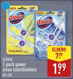 ALDI Glorix 2-pack power clean toiletblokken aanbieding