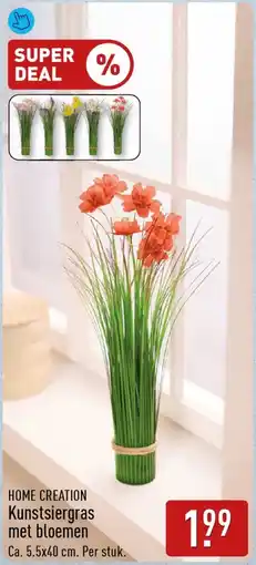 ALDI Home creation kunstsiergras met bloemen aanbieding