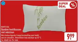 ALDI Novitesse bamboe hoofdkussen met neksteun aanbieding