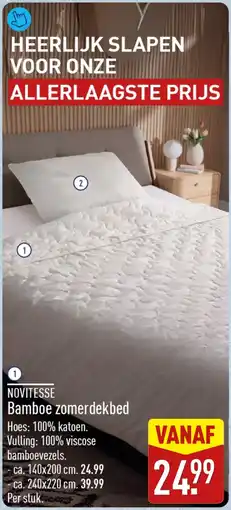 ALDI Novitesse bamboe zomerdekbed aanbieding