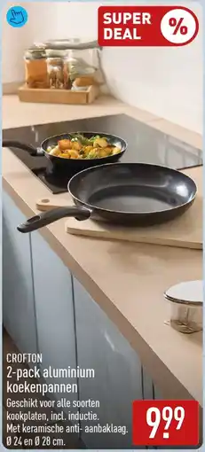 ALDI Crofton 2-pack aluminium koekenpannen aanbieding