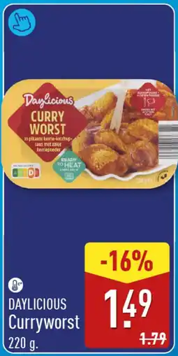 ALDI Daylicious curryworst aanbieding