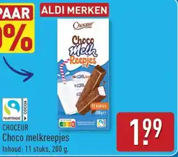 ALDI CHOCEUR Choco melkreepjes aanbieding