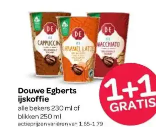 Spar Douwe Egberts ijskoffie aanbieding