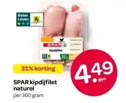Spar SPAR kipdijfilet naturel aanbieding