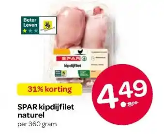 Spar SPAR kipdijfilet naturel aanbieding