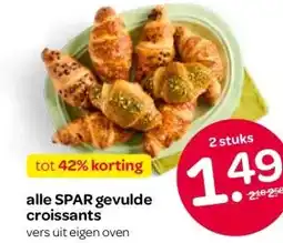 Spar alle SPAR gevulde croissants aanbieding