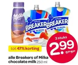 Spar alle Breakers of Milka chocolate milk aanbieding