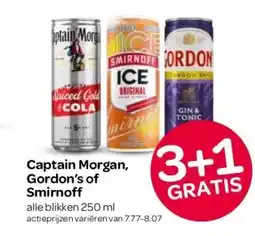 Spar Captain Morgan, Gordon's of Smirnoff aanbieding