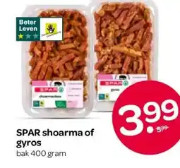 Spar SPAR shoarma of gyros aanbieding