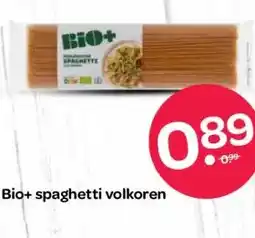 Spar Bio+ spaghetti volkoren aanbieding