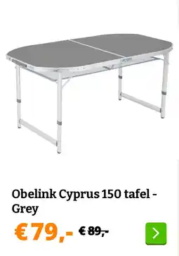 Obelink Obelink Cyprus 150 tafel - Grey aanbieding