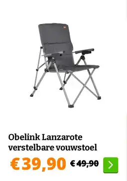 Obelink Obelink Lanzarote verstelbare vouwstoel aanbieding
