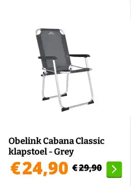 Obelink Obelink Cabana Classic klapstoel - Grey aanbieding