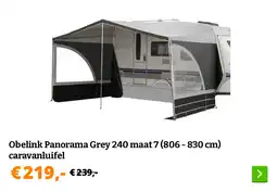 Obelink Obelink Panorama Grey 240 maat 7 (806 - 830 cm) caravanluifel aanbieding