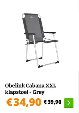 Obelink Obelink Cabana XXL klapstoel - Grey aanbieding
