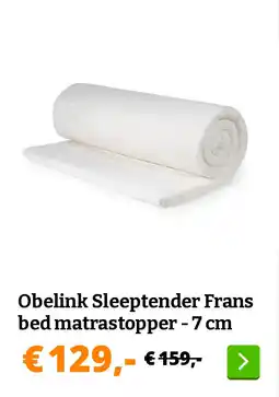 Obelink Obelink Sleeptender Frans bed matrastopper - 7 cm aanbieding