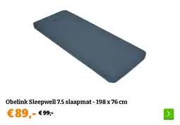 Obelink Obelink Sleepwell 7.5 slaapmat - 198 x 76 cm aanbieding