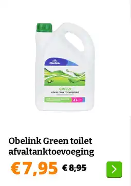 Obelink Obelink Green toilet afvaltanktoevoeging aanbieding