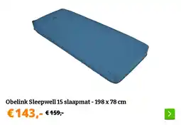 Obelink Obelink Sleepwell 15 slaapmat - 198 x 78 cm aanbieding