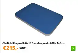 Obelink Obelink Sleepwell Air 15 Duo slaapmat - 200 x 140 cm aanbieding