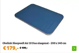 Obelink Obelink Sleepwell Air 10 Duo slaapmat - 200 x 140 cm aanbieding