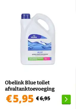 Obelink Obelink Blue toilet afvaltanktoevoeging aanbieding