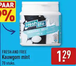 ALDI Fresh and free Kauwgom mint aanbieding