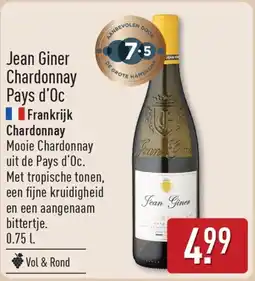 ALDI Jean Giner Chardonnay Pays d'Oc aanbieding