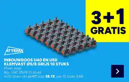 BOUWMAAT Áttema Inbouwdoos U40 en U50 klemvast aanbieding