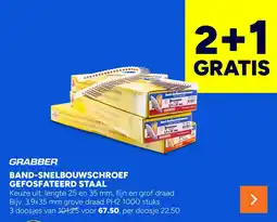 BOUWMAAT Grabber Band-snelbouwschroef gefosfateerd staal aanbieding