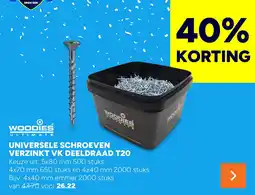 BOUWMAAT Woodies Ultimate Universele schroeven verzinkt VK deeldraad T20 aanbieding