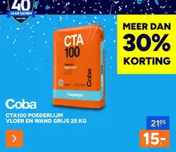 BOUWMAAT Coba poederlijm vloer en wand grijsCTA 100 CTA100 aanbieding