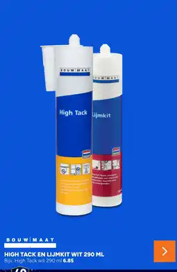 BOUWMAAT High tack en lijmkit wit aanbieding