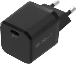 Coolblue BlueBuilt Power Delivery Oplader met Usb C Poort 20W Zwart aanbieding