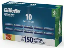 De Online Drogist Gillette Mach3 Turbo Scheermesjes Value Pack 10ST aanbieding
