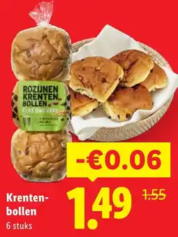 Lidl Krentenbollen aanbieding