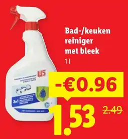 Lidl Bad-/keuken reiniger met bleek aanbieding