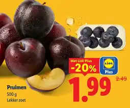 Lidl Pruimen aanbieding