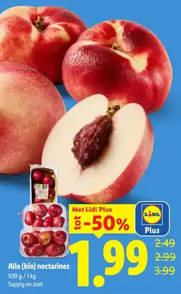 Lidl Alle bio nectarines aanbieding